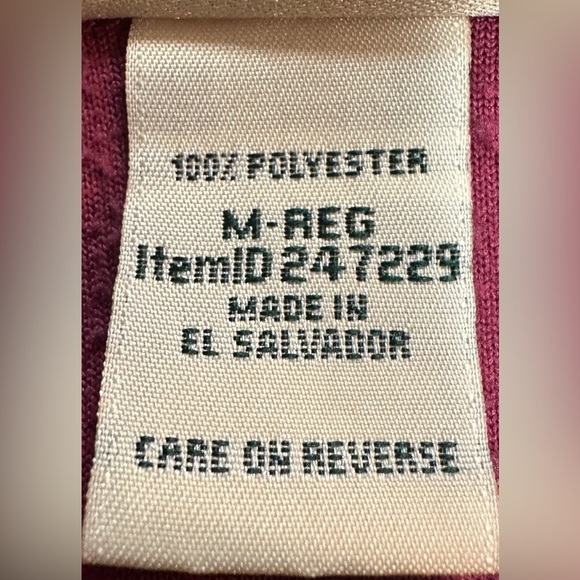 LL Bean Long Sleeve Fleece Quarter Zip Pullover Wine Color Women’s Size Medium - Picture 7 of 9